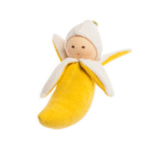 Load image into Gallery viewer, Organic rattle doll - Banana
