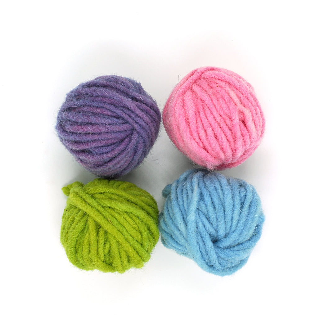 Organic single ply wool knitting yarn, pastel colours