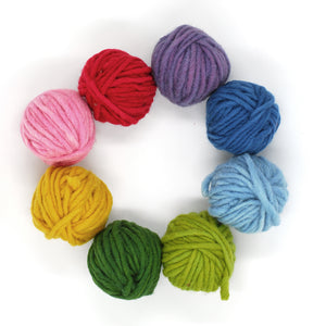 Organic single ply wool knitting yarn, pastel colours