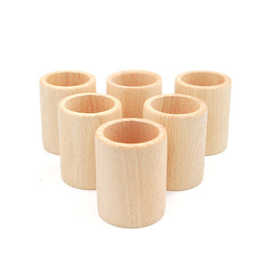 Cups in natural wood