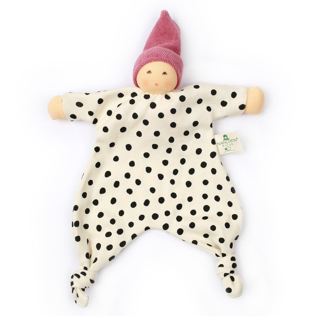 Baby organic comforter with dots, rose