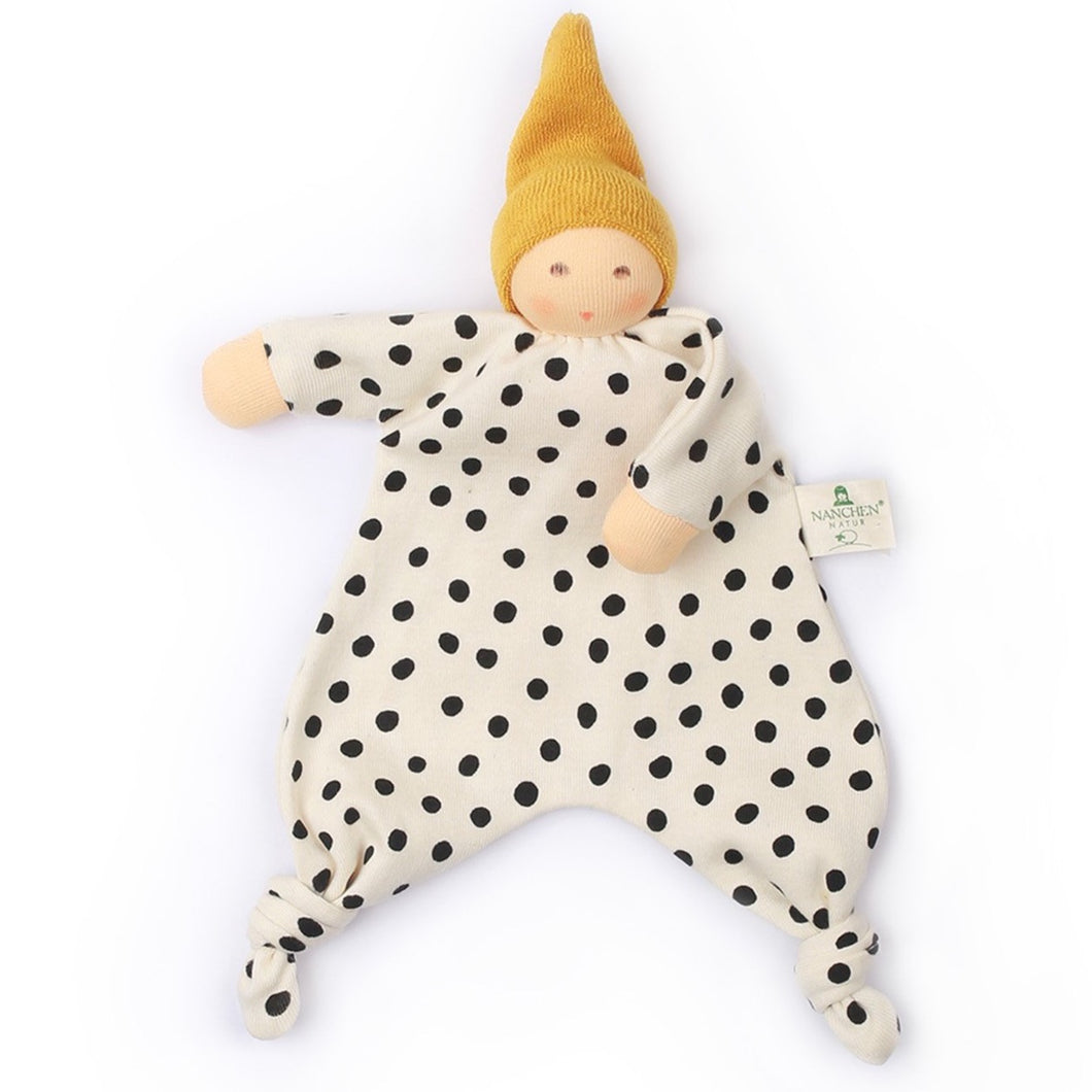 Baby organic comforter with dots, gold