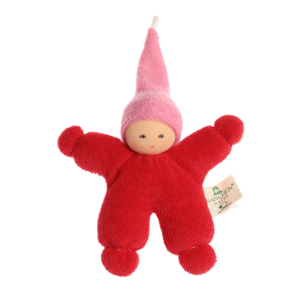 Gnome rattle doll, red