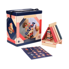 Φόρτωση εικόνας στο εργαλείο προβολής Συλλογής, Kapla κουτί 120 κομματιών - Σκούρο μπλε, ροζ &amp; κόκκινο
