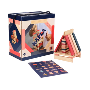 Kapla κουτί 120 κομματιών - Σκούρο μπλε, ροζ & κόκκινο