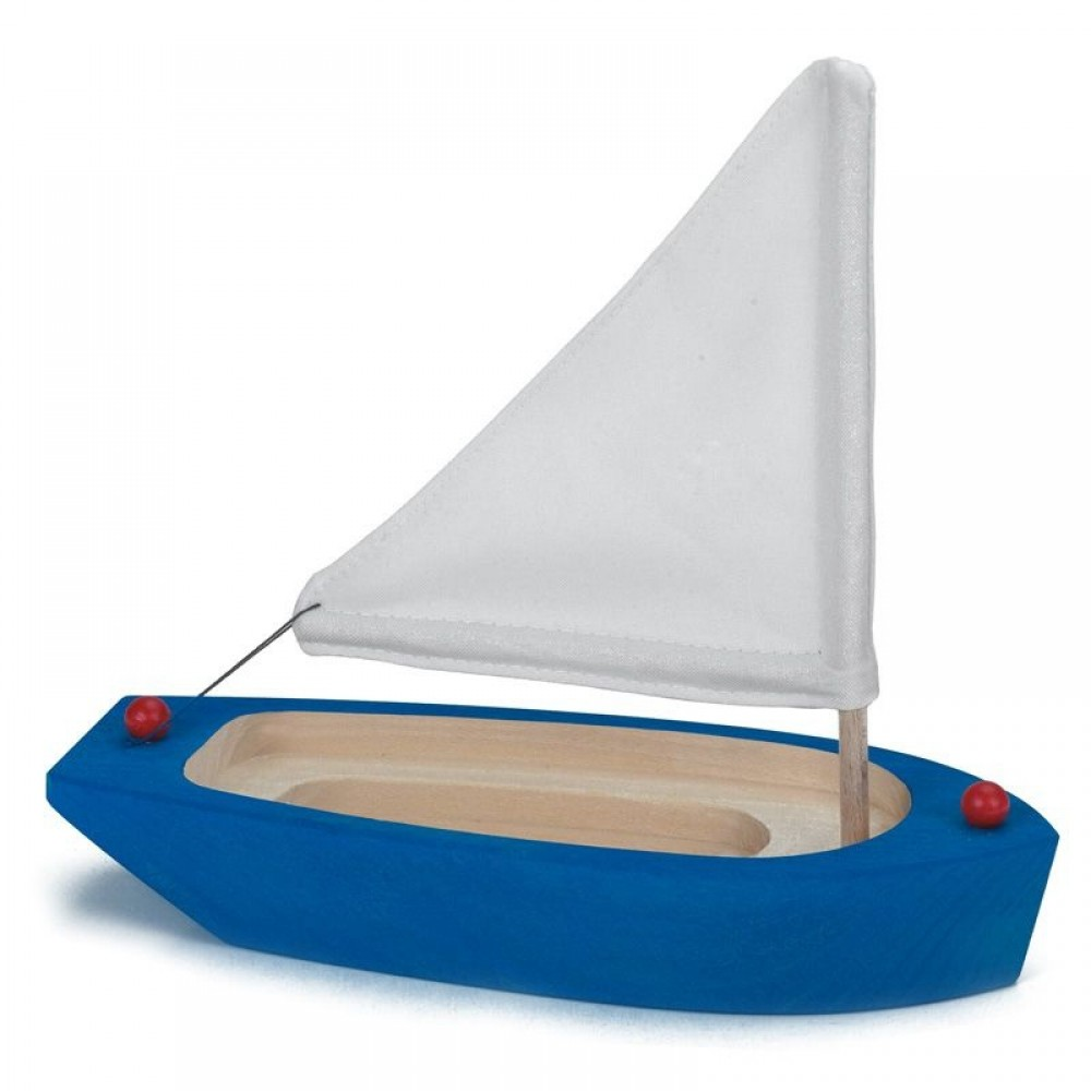 Blue hull sailing boat