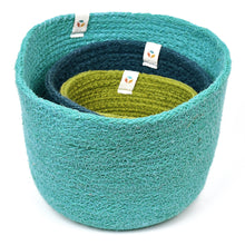 Load image into Gallery viewer, Jute Tall Basket Set - Ocean

