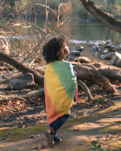 Rainbow Silk Baby Blanket